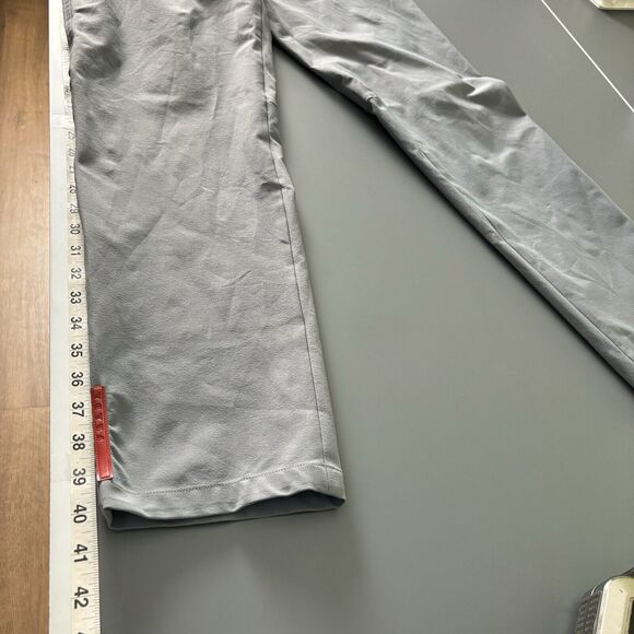 Prada Womens Red-Tab Nylon Pants Size 44 Straight Leg Gray Pockets Italy Luxury - Picture 12 of 16